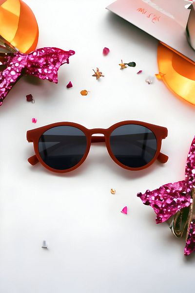 MACERATİ Petta Red Sunglasses - 0-10 Years Old Child, Uv400 Certified