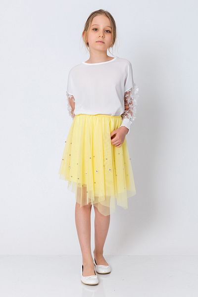 incity Girl's Asymmetrical Tulle Skirt