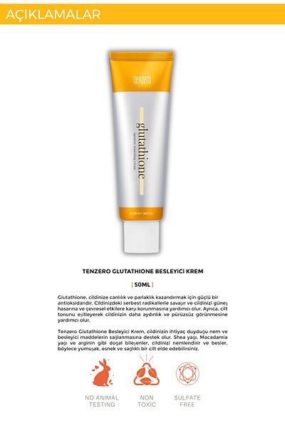 TENZERO Special Series Cream - Glutathione-Containing, Anti-Aging and Moisturizing Nourishing