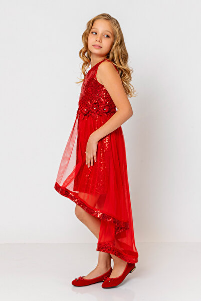 incity Girl's Sequined Sleeveless Zippered Evening Dress