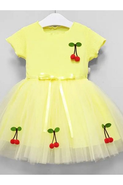 Leylamok Rochie Tutu Fetă Cireș