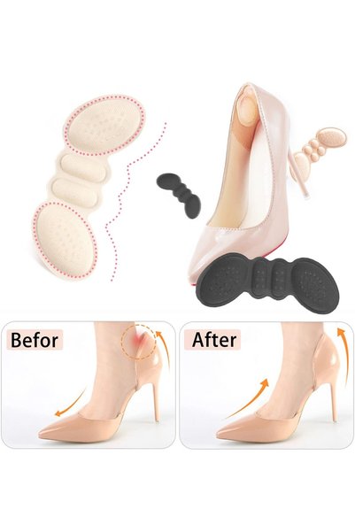 Wanderlust Shoe Heel Impact Prevention Pad Heel Grip Insole Self-Adhesive Insoles 1 Pair
