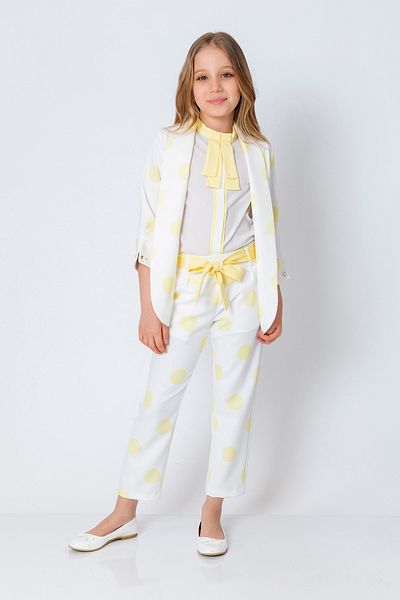 incity Girl's Open Front Polka Dot Jacket