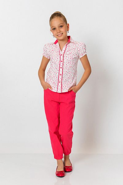 incity Girl's Elastic Waist Buttoned Jogger Pants