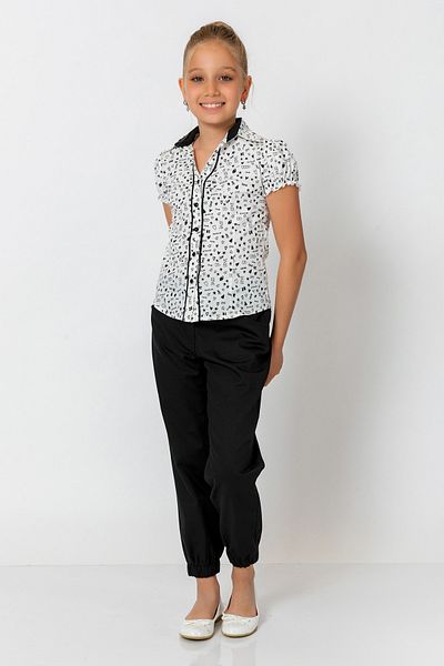 incity Girl's Elastic Waist Buttoned Jogger Pants