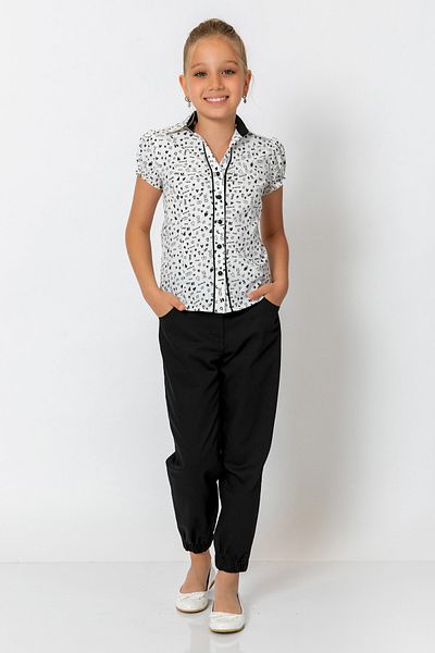 incity Girl's Elastic Waist Buttoned Jogger Pants