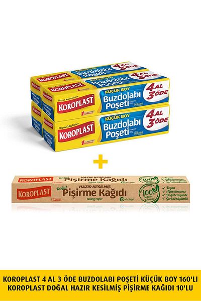 Koroplast Ready Cut 160 Pieces Baking Paper - Buy 4 Pay 3 Refrigerator, Small 10 Pieces X1 Pieces