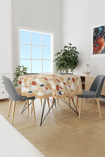 Moud's مفرش المائدة ويست ستون ستون المستدير المصنوع من الجلد السويدي