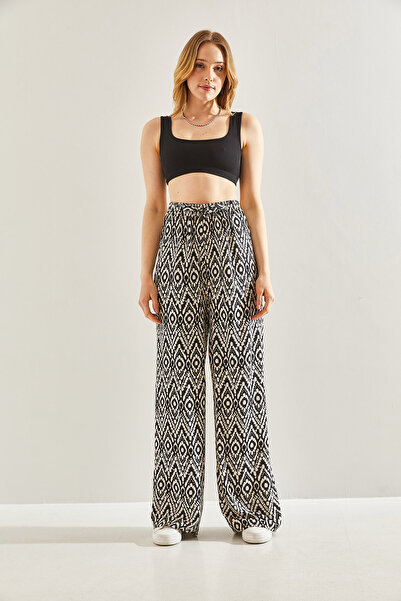 Bianco Lucci Pantaloni de damă cu modele multiple - cu talie elastică 60241009