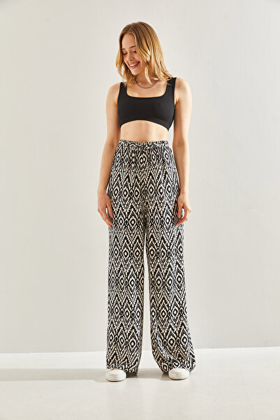 Bianco Lucci Pantaloni de damă cu modele multiple - cu talie elastică 60241009