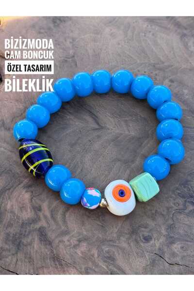 bizizmoda زجاج الطابق السفلي حبة سوار الزجاج مطرز سوار