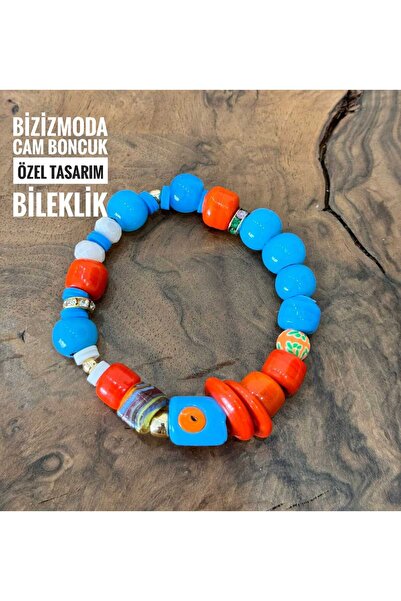 bizizmoda Glass Basement Bead Bracelet Glass Beaded Bracelet