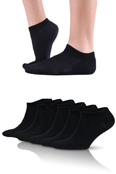 Socks Stations Бавовняні чорні короткі шкарпетки, набір з 6 пар шкарпеток - жіночі шкарпетки та чоловічі шкарпетки