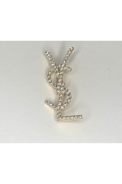 ODDA TASARIM ATÖLYESİ Brooch - Six Writes, Crystal Stones on Top