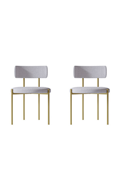 AVVİO Mavenna Mat Gold Yemek Odası  Mutfak Masası Sandalyesi Cafe Makyaj Sand...