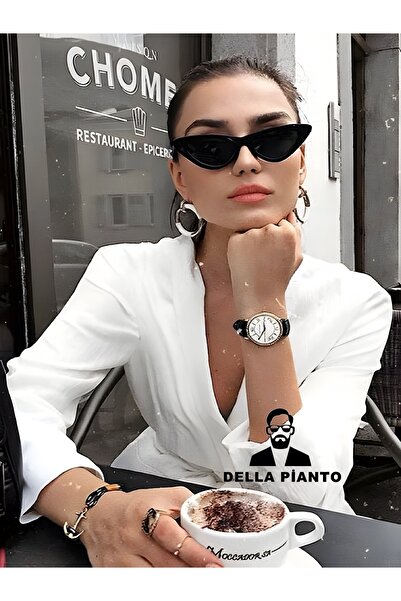 Della Pianto Women's Black Cat Eye Sunglasses