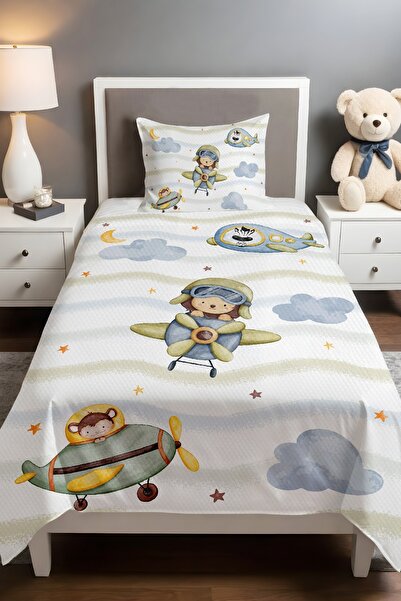 EVPANYA مجموعة بيكيه مخططة على شكل حيوانات طيار (160×230 سم)