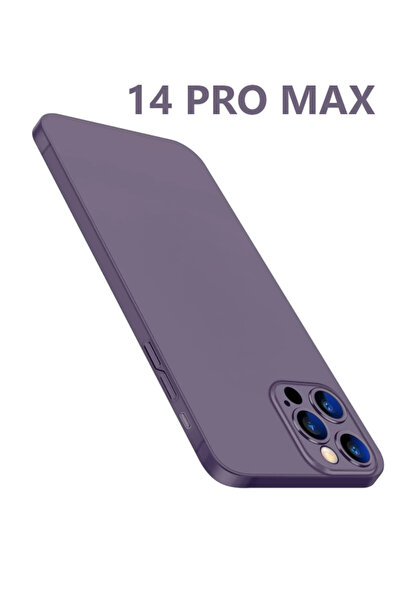 USIDE حافظة آيفون 14 برو ماكس رفيعة للغاية باللون الأرجواني الداكن، سطح غير ل...