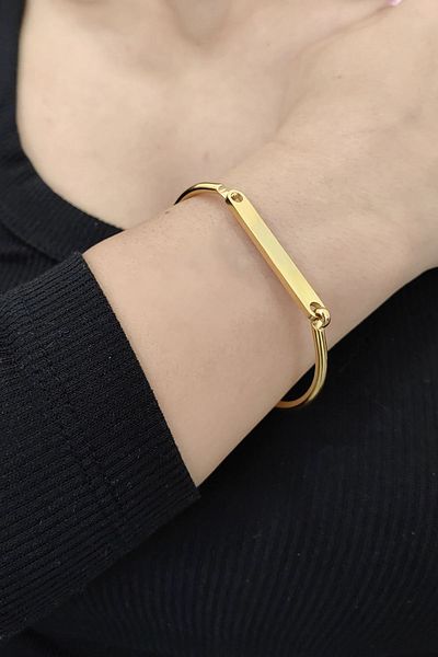 Chavin Clamp Design Steel Bracelet Eh06