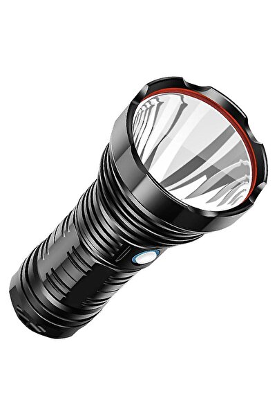 TAREZ OR-753 Uzun Menzilli El Feneri, 3000 Lümen Şarjlı Güçlü El Feneri Su Ge...