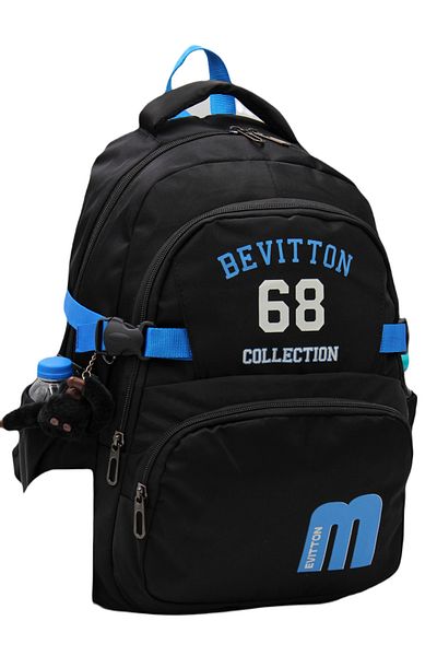 ÇantaExpress 34500 Black-Blue Water Resistant Fabric School Bag Unisex Daily School Backpack