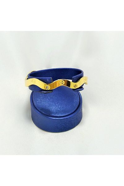 Janset Zircon Stone Wavy Steel Handcuffs