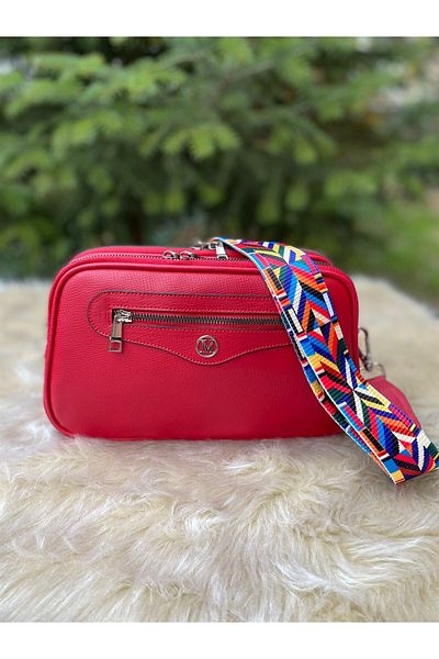 HNB Madame Vera Mv070 Red Cross Strap Women's Shoulder Bag