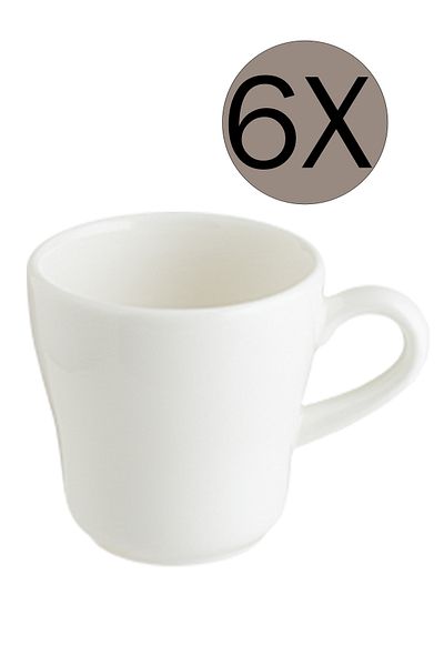 Bonna Porselen Set of 6 Kaff Turkish Coffee Cups - 90Cc Kaf01Kf