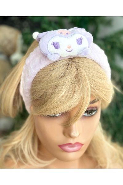 QUEEN AKSESUAR Hello Kitty Kuromi Plush Toy Baby Hair Band - Elastic Purple Lilac
