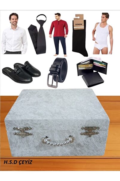 Hasret Çeyiz Çeyiz Sandık Damat Gömlek Pijama Terlik Sandık Bohça Sandığı 1131
