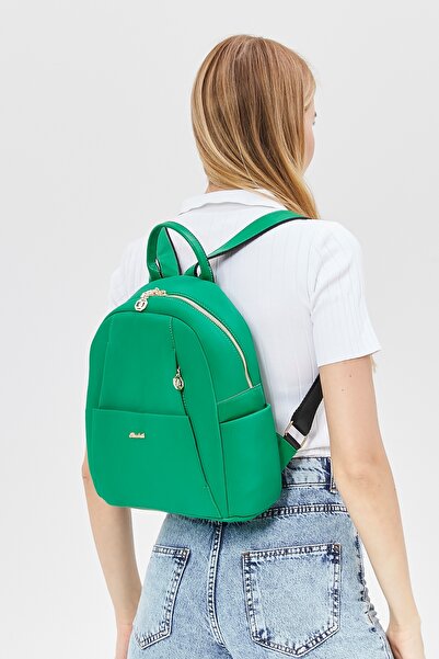 Morpelikan Women's Green Multi-Compartment Backpack