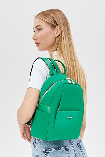 Morpelikan Women's Green Multi-Compartment Backpack