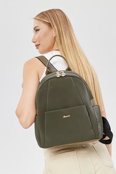 morpelikan Women's Khaki Multi-Compartment Backpack