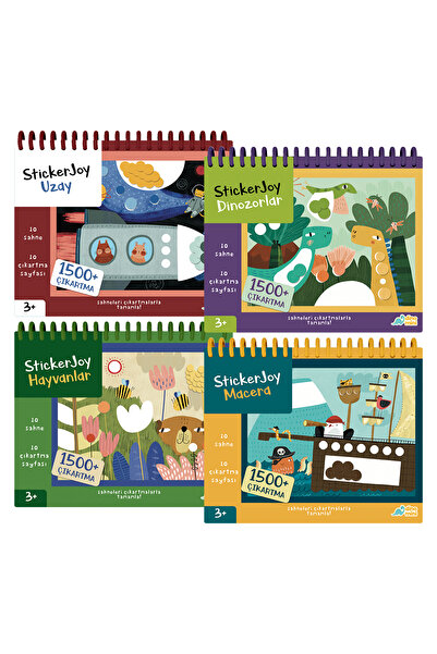 Neobebek StickerJoy Sahneyi Çıkartmalarla Tamamlama Çıkartma Kitap Seti (4 Ki...
