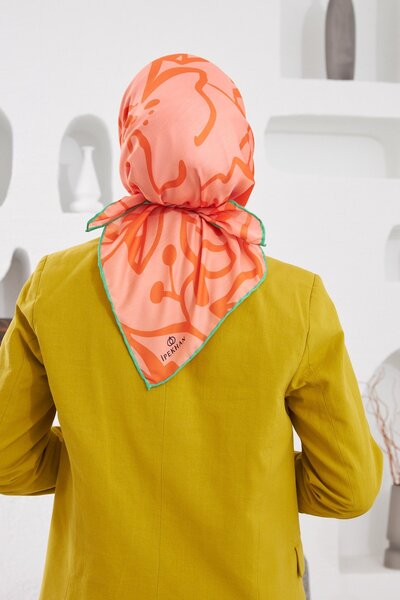 İpekhan Broadcloth Pattern Thin Cotton Scarf