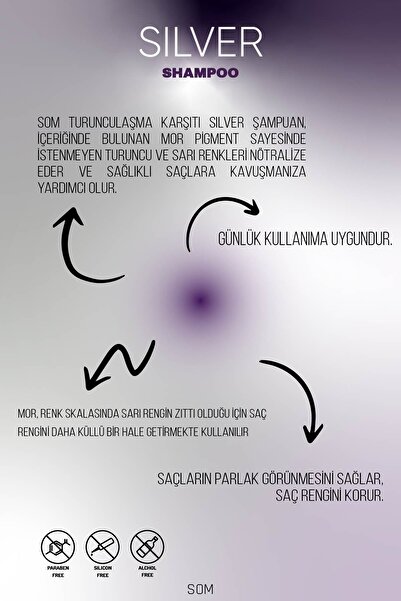 SOM PROFESSIONAL SILVER Turunculaşma Karşıtı Mor ŞAMPUAN - 700 ml