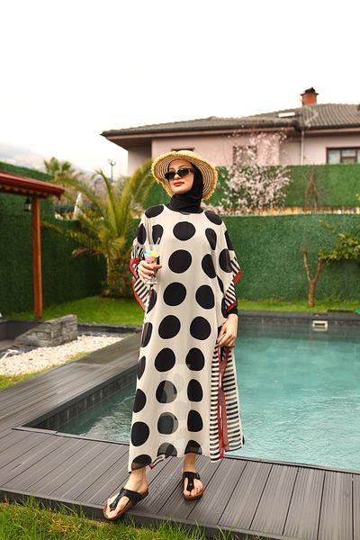 ButikKardelen Camellia Patterned Hijab Swimsuit 5 Pieces - 10359