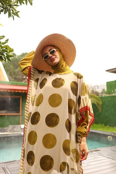 ButikKardelen Camellia Hijab Patterned Swimsuit - Five Pieces 10359