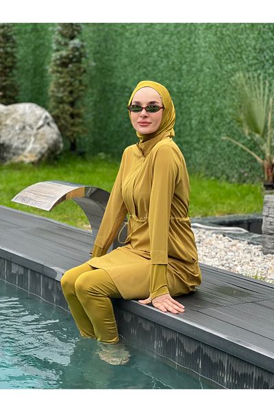 ButikKardelen New Season Camellia Hijab Swimsuit - Four Pieces 10358