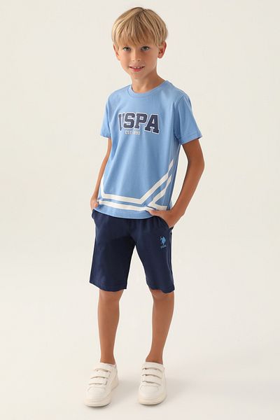 U.S. Polo Assn. Costum Bermudă cu mânecă scurtă pentru băiat, sezon nou