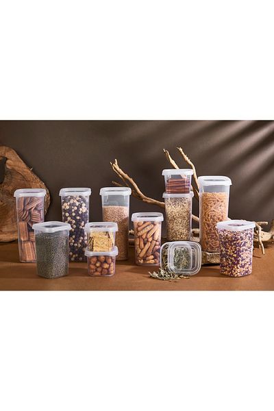 Voltmar Set of 12 Square Storage Containers Kitchen Organization Snack Bowl