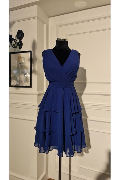 makbuleofficial Black Chiffon Floor-Length Skirt Mini Size, Double Breasted Collar, Homecoming Dress