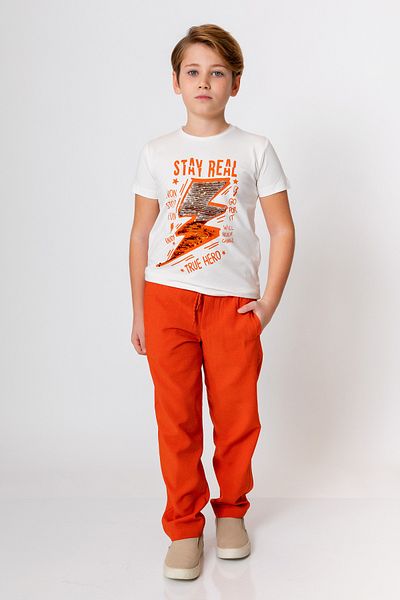 incity Boy's Crew Neck Short Sleeve Lightning T-Shirt