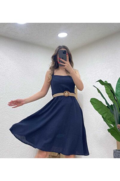 pier moda Сукня з підвісною поясом, синя