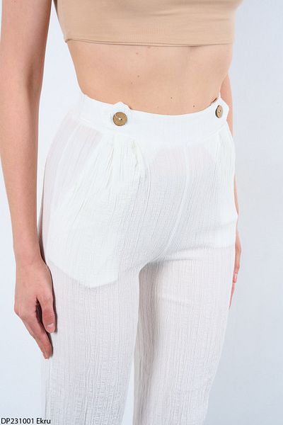 no 39 company 2024-summer Style Button Detailed Trousers