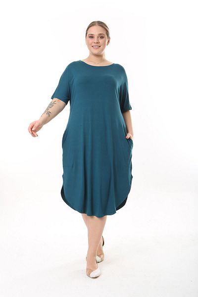ESPİNA Γυναικείο φόρεμα βισκόζης Plus Size