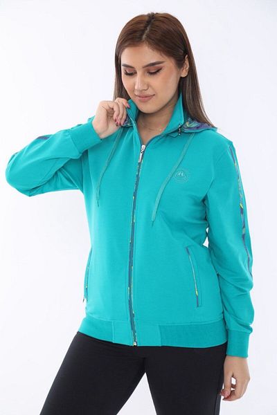 SOCCER Women's Plus Size Hooded Tracksuit Set 21529