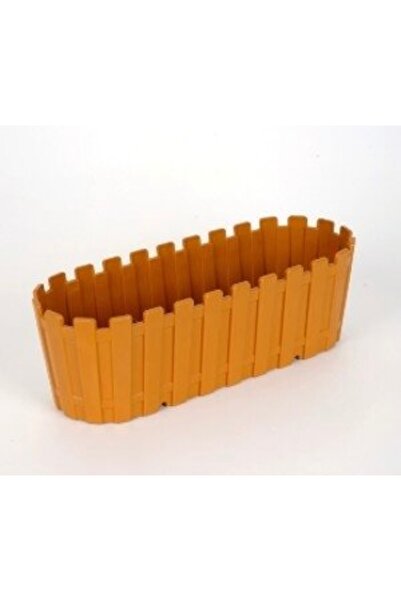 seazde Poliwork Akasya Renkli Plastik Balkon Saksısı Oval 60 Cm 9 Litre Hardal