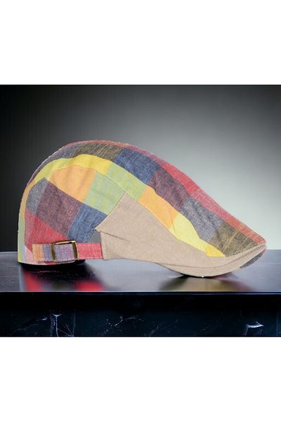 Shopiolog 100% Linen Fabric Summer Sports Model London Men's Cap