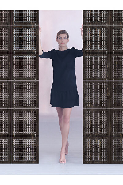 standarts Makta ® Lazer Kesim Sarkıt Paravan, Ahşap Seperatör, Oda Bölücü 4'lü Panel Levha Seti